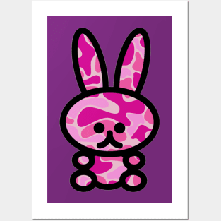 Camo Bunny Rabbit Posters and Art